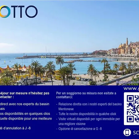 Saint Christophe - Giotto - Joli Et Agreable 3 Pieces Avec Balcon Et Petit Apercu Mer Mae-9004 Apartamento Menton